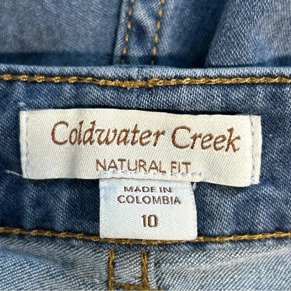 Coldwater Creek Women’s 10 Natural Fit All Over Star Print Jeans Straight Leg - Picture 10 of 11